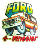 ford truck 4 wheeler vintage t-shirt iron-on transfer